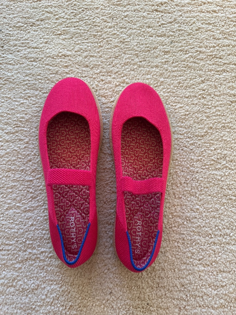 Pink Rothy’s Mary Jane Flats